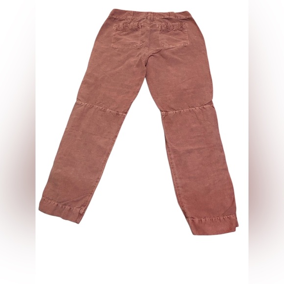 Sundance Women’s 10 Linen Cotton Blend Pants Lace Trim Dusty Pink Boho Casual - Picture 7 of 15